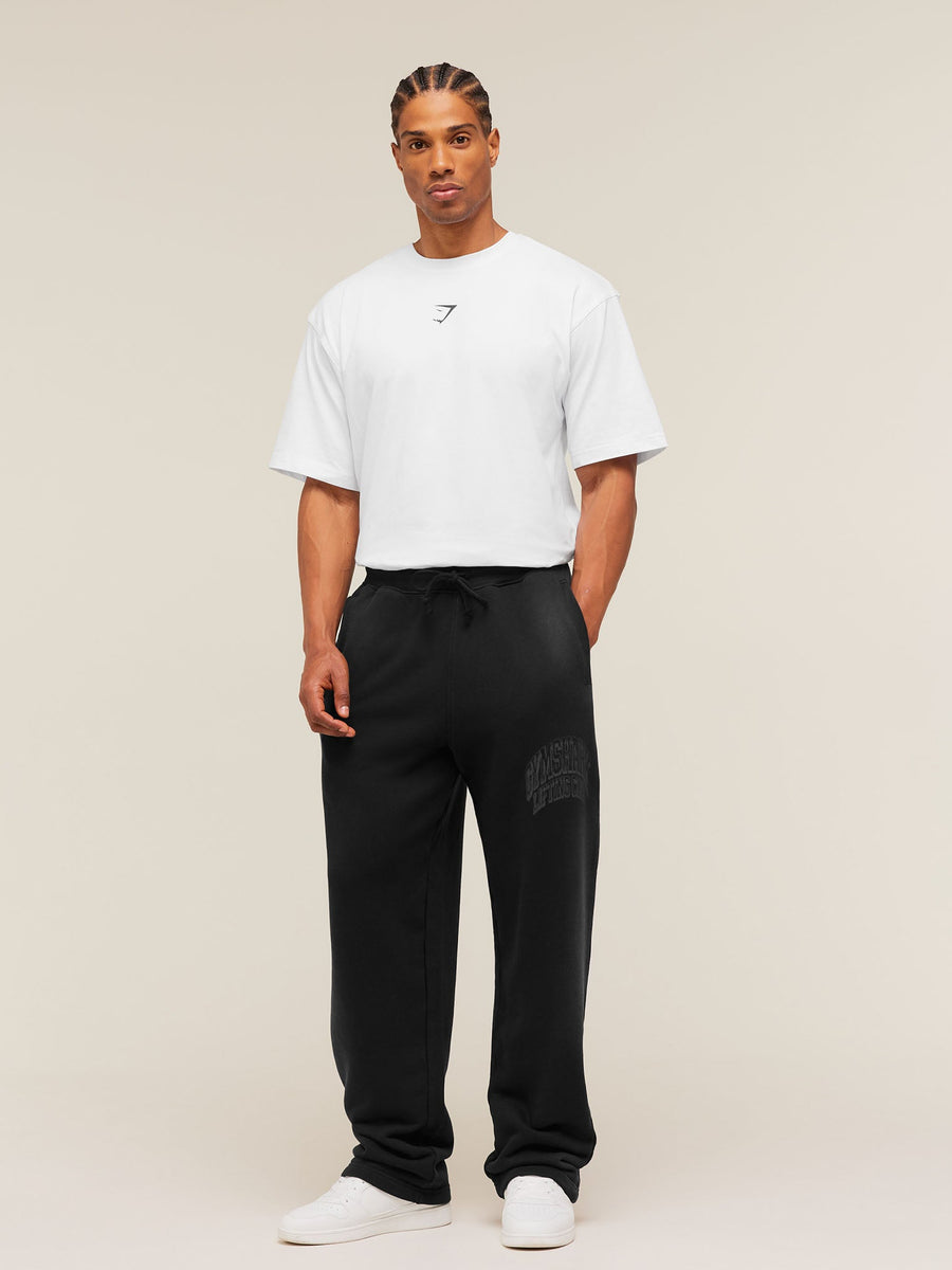 Gymshark GSLC Straight Leg Pants — Black/Wash — 4