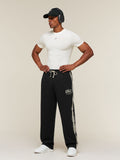 Gymshark GSLC Taped Straight Leg Track Pants — Black — 4