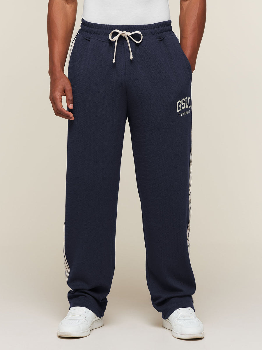 Gymshark GSLC Taped Straight Leg Track Pants — Heavy Blue — 2
