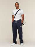 Gymshark GSLC Taped Straight Leg Track Pants — Heavy Blue — 4