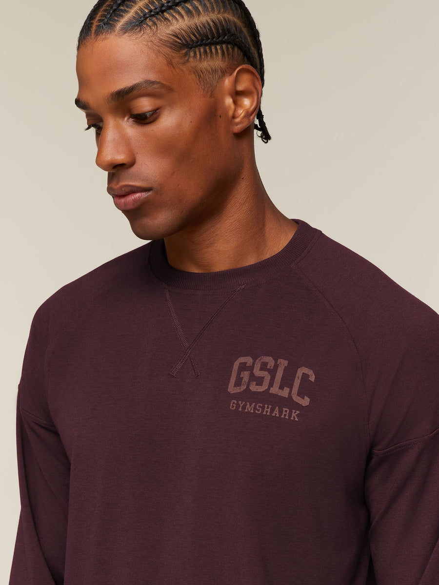 Gymshark GSLC Raglan Long Sleeve T-Shirt — Cherry Purple — 5