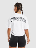 Gymshark GS Power Oversized T-Shirt — White — 1