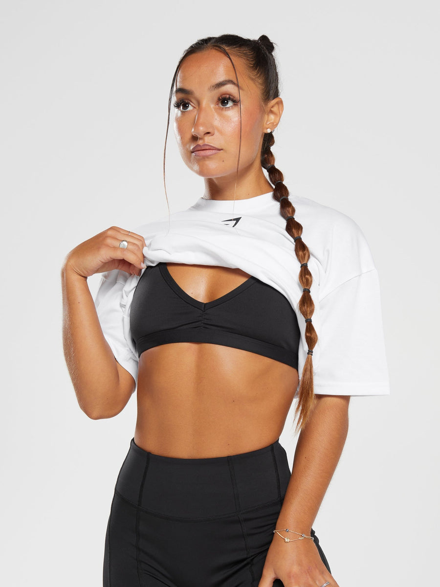Gymshark GS Power Oversized T-Shirt — White — 7