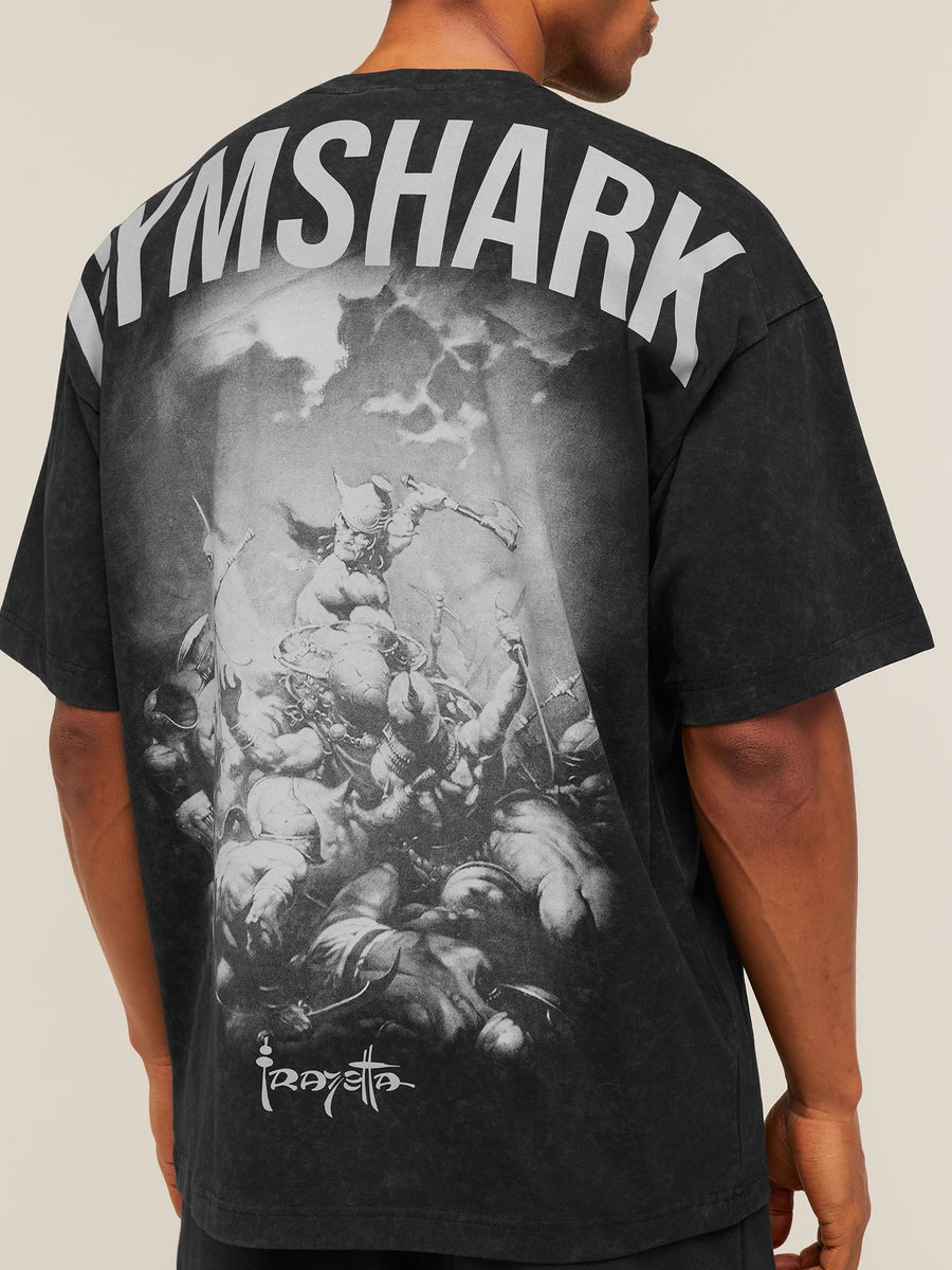 Gymshark x Frazetta Power T-Shirt — Black — 6