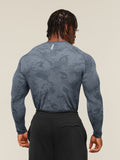 Gymshark Geo Seamless Long Sleeve T-Shirt — Shadow Blue/Tranquil Blue — 2