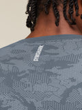 Gymshark Geo Seamless Long Sleeve T-Shirt — Shadow Blue/Tranquil Blue — 6