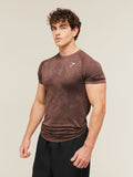 Gymshark Geo Seamless T-Shirt — Espresso Brown/Black — 1