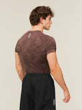 Gymshark Geo Seamless T-Shirt — Espresso Brown/Black — 2