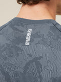 Gymshark Geo Seamless T-Shirt — Shadow Blue/Tranquil Blue — 5
