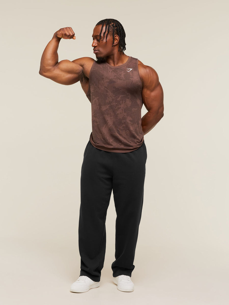 Gymshark Geo Seamless Tank — Espresso Brown/Black — 4