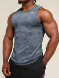 Gymshark Geo Seamless Tank — Shadow Blue/Tranquil Blue — 5