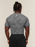 Gymshark Geo Seamless T-Shirt — Dark Grey/Mist Grey — 2