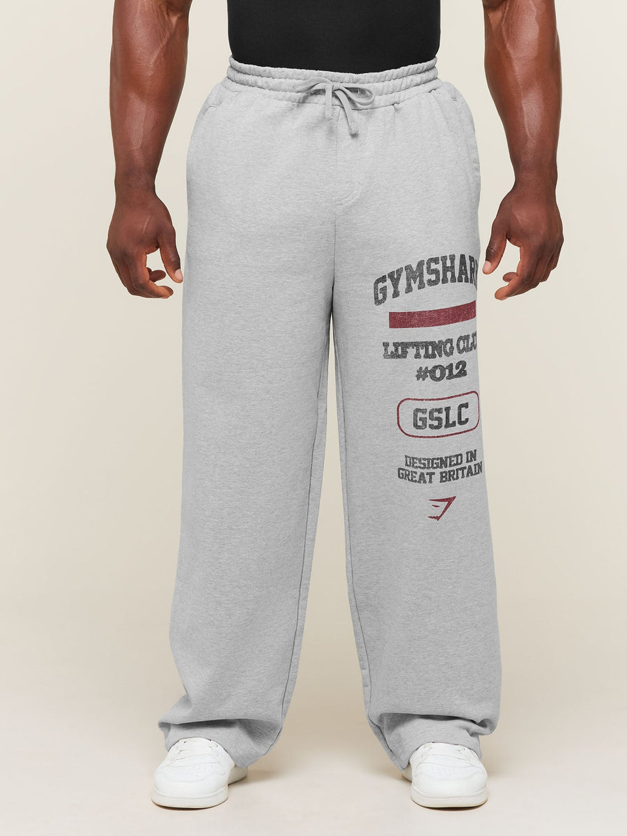 Gymshark Global Lifting Wide Leg Pants — Light Grey Core Marl — 3