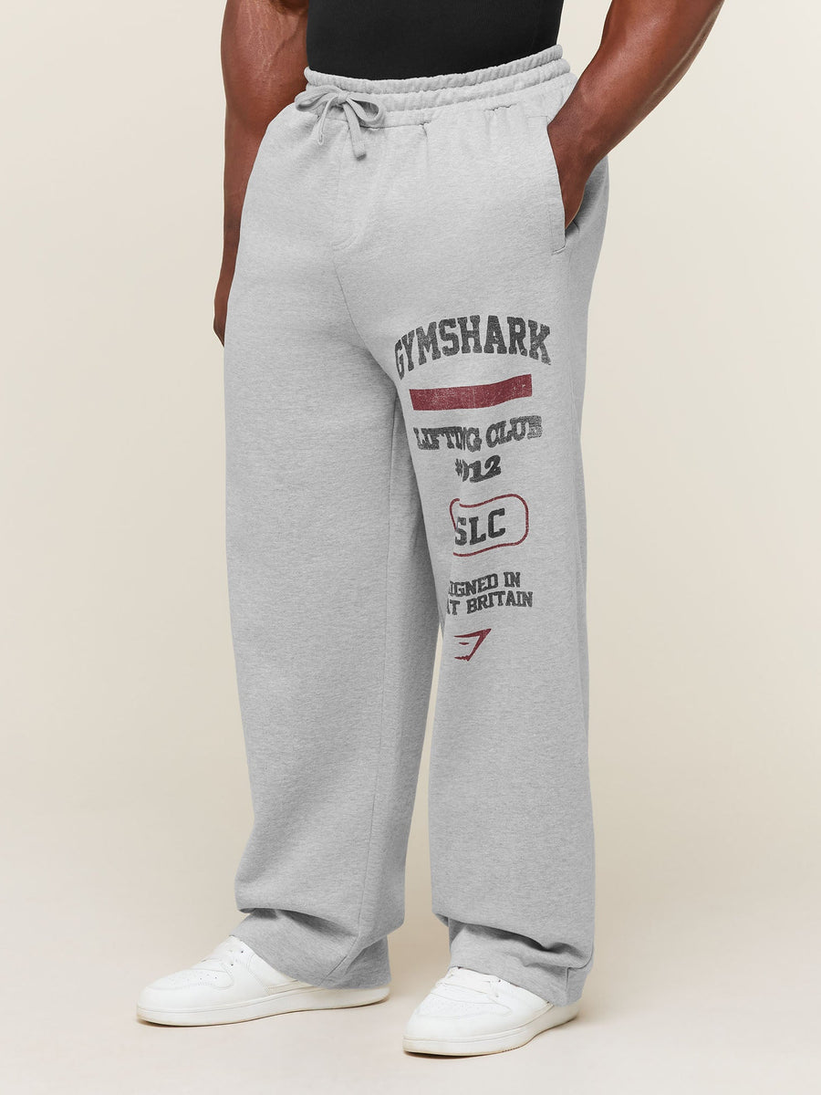 Gymshark Global Lifting Wide Leg Pants — Light Grey Core Marl — 1
