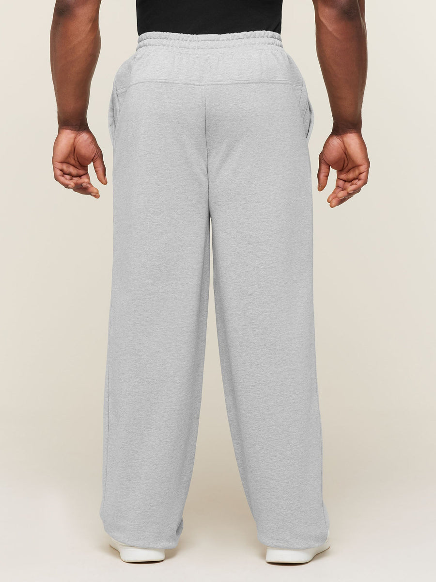 Gymshark Global Lifting Wide Leg Pants — Light Grey Core Marl — 2