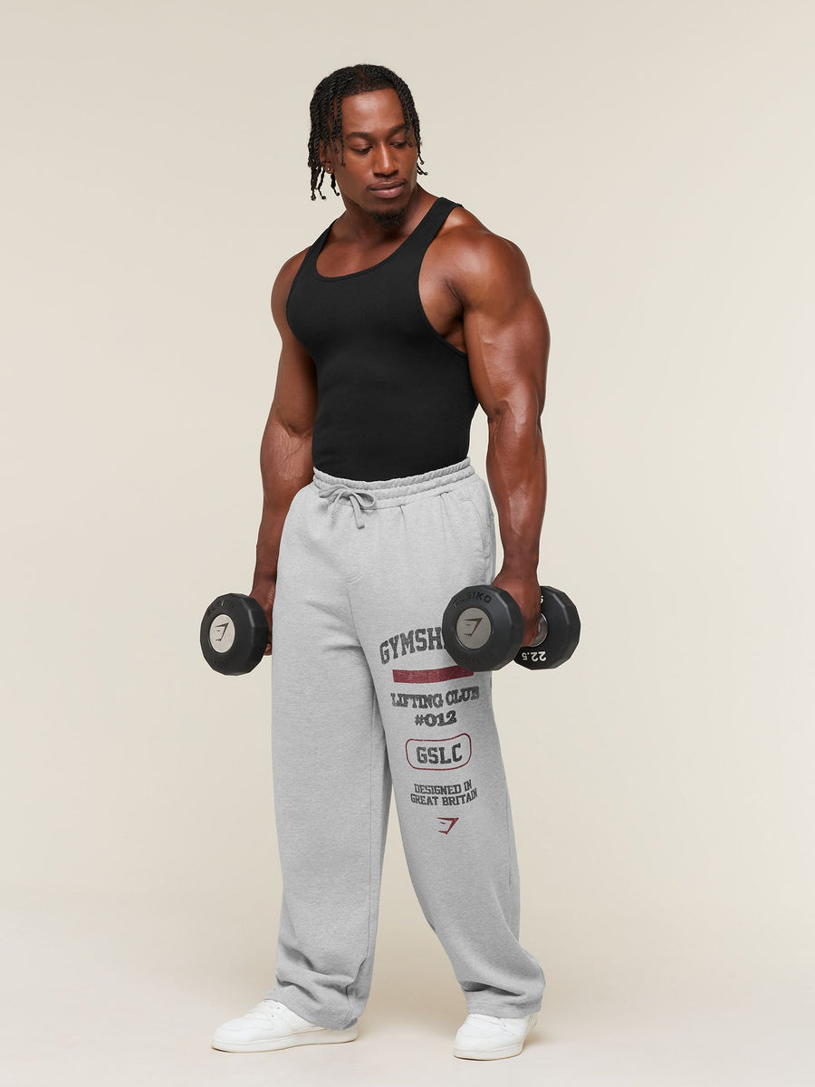 Gymshark Global Lifting Wide Leg Pants — Light Grey Core Marl — 5