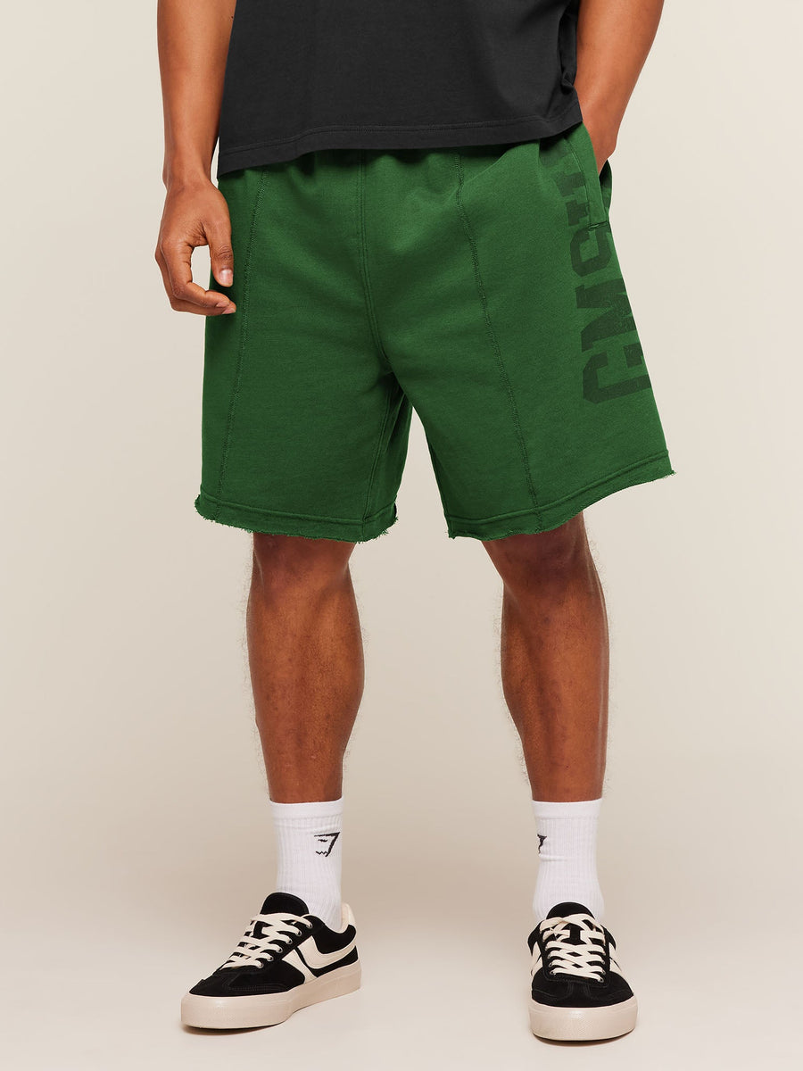Gymshark Accent Graphic Sweat Shorts — Athletic Green — 3