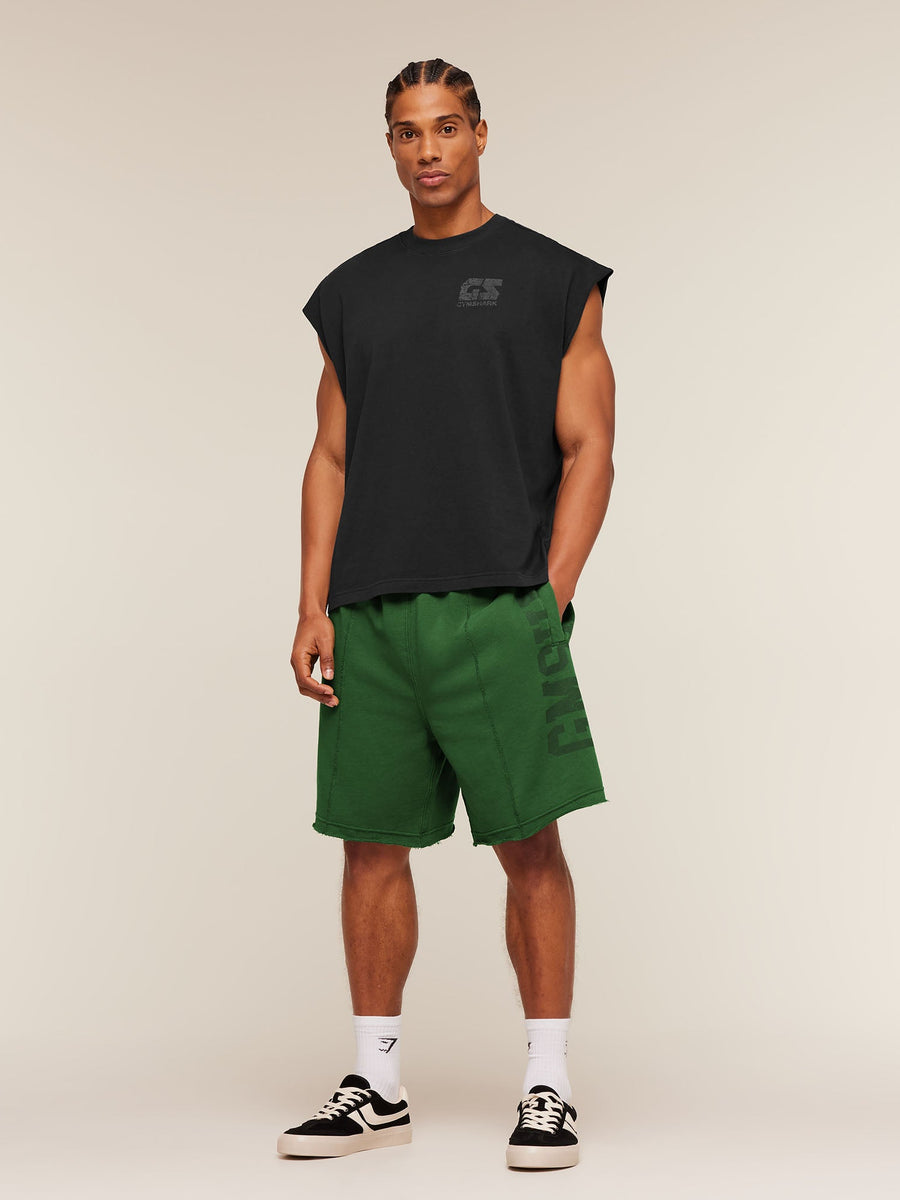 Gymshark Accent Graphic Sweat Shorts — Athletic Green — 4