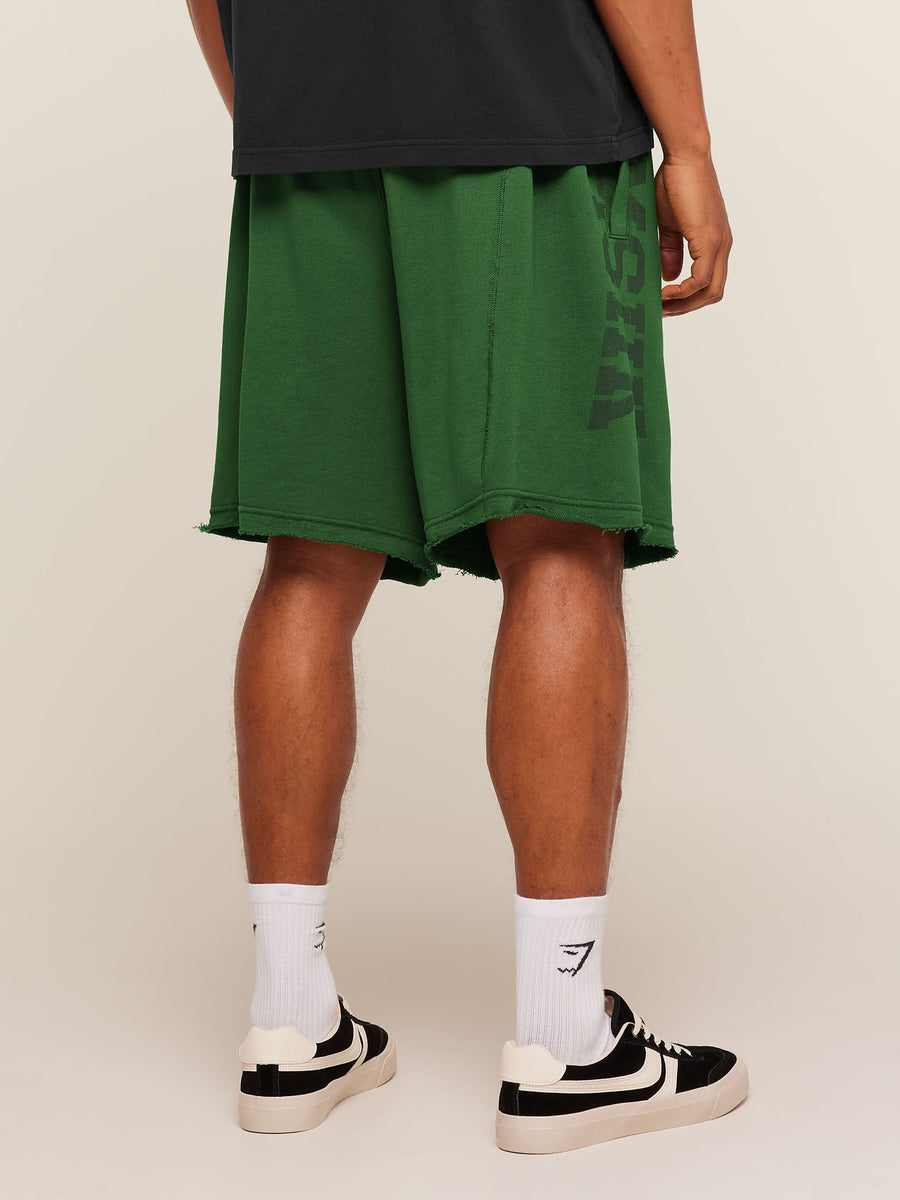 Gymshark Accent Graphic Sweat Shorts — Athletic Green — 2