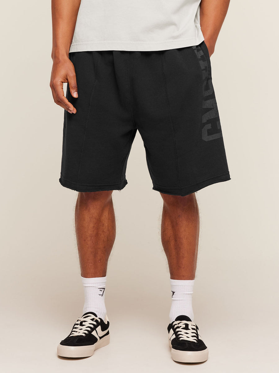 Gymshark Accent Graphic Sweat Shorts — Black — 4