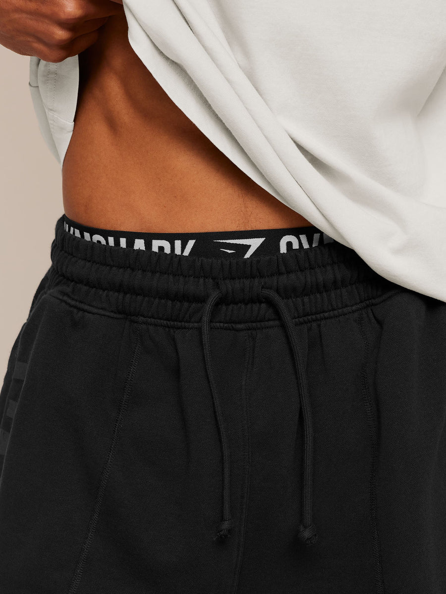 Gymshark Accent Graphic Sweat Shorts — Black — 7