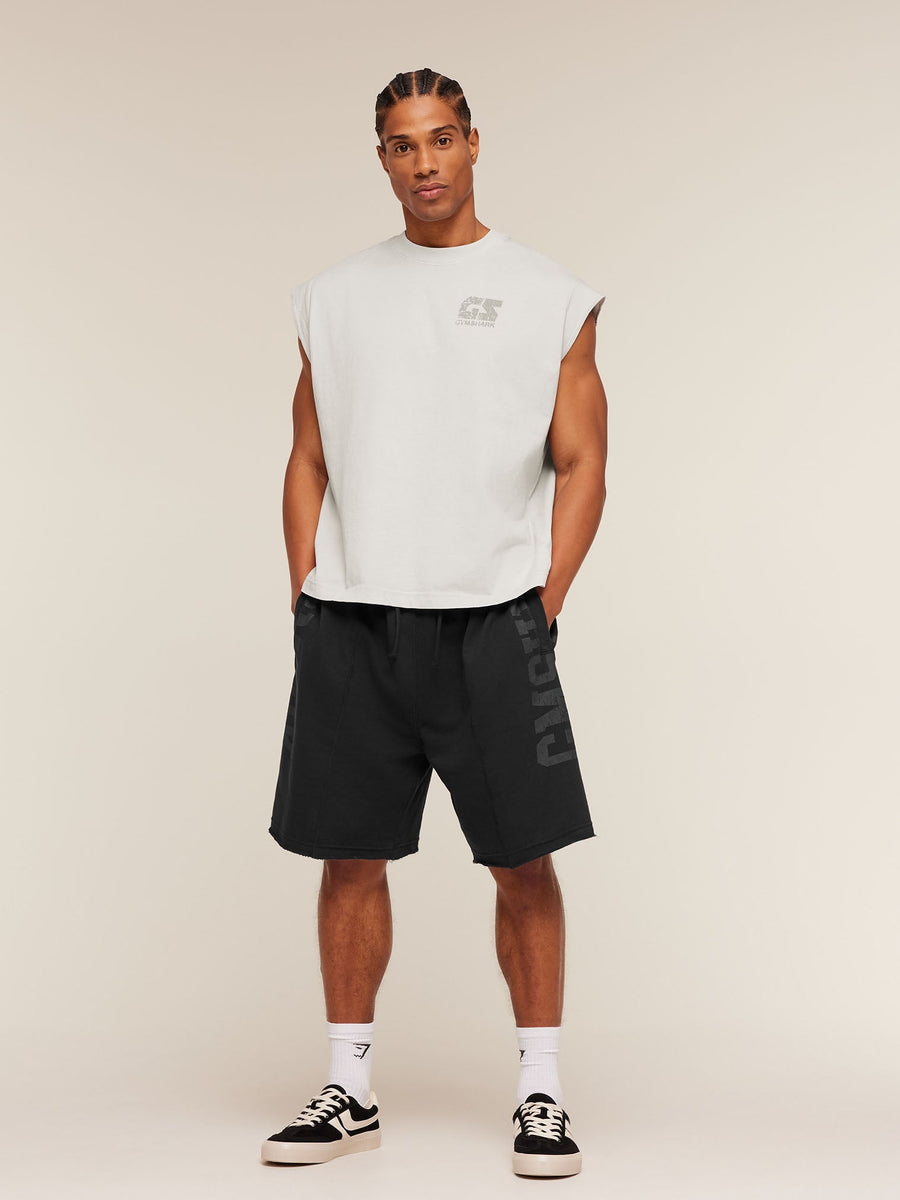 Gymshark Accent Graphic Sweat Shorts — Black — 5