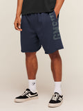 Gymshark Accent Graphic Sweat Shorts — Heavy Blue — 1