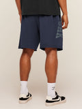 Gymshark Accent Graphic Sweat Shorts — Heavy Blue — 3