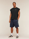 Gymshark Accent Graphic Sweat Shorts — Heavy Blue — 4