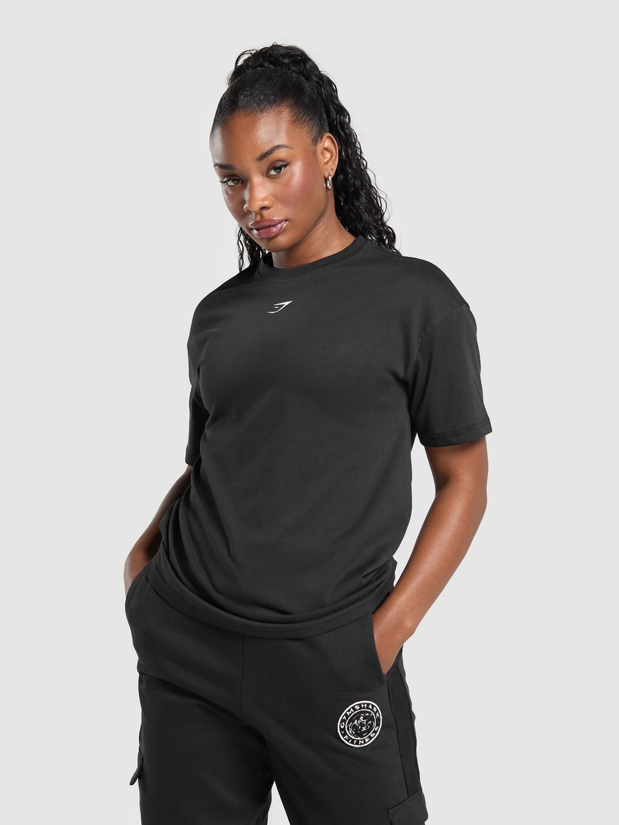 Gymshark GS Power Oversized T-Shirt — Black — 2