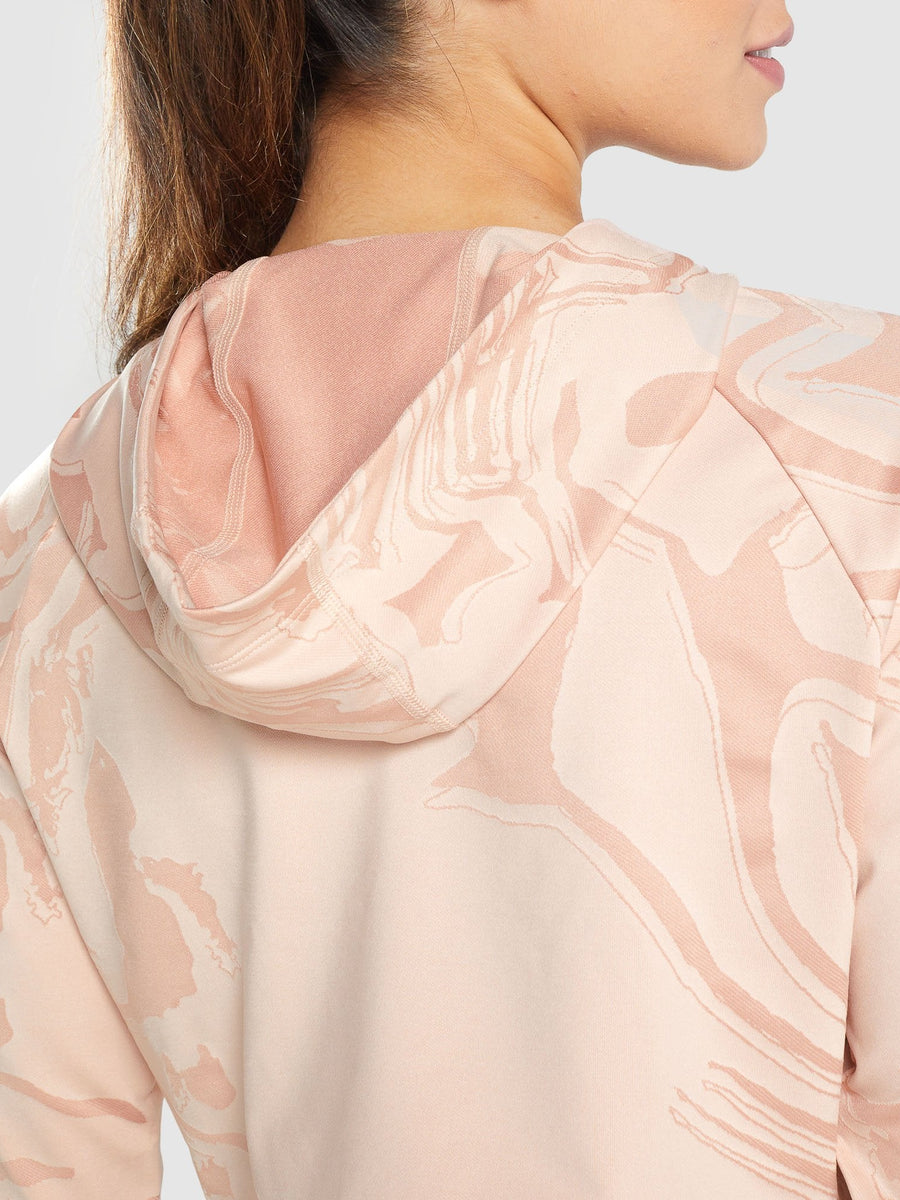 Gymshark GS Power Pullover — Light Pink Print — 6
