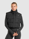 Gymshark Cropped Midi Gilet — Black — 1
