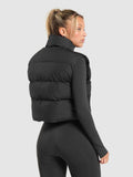 Gymshark Cropped Midi Gilet — Black — 2