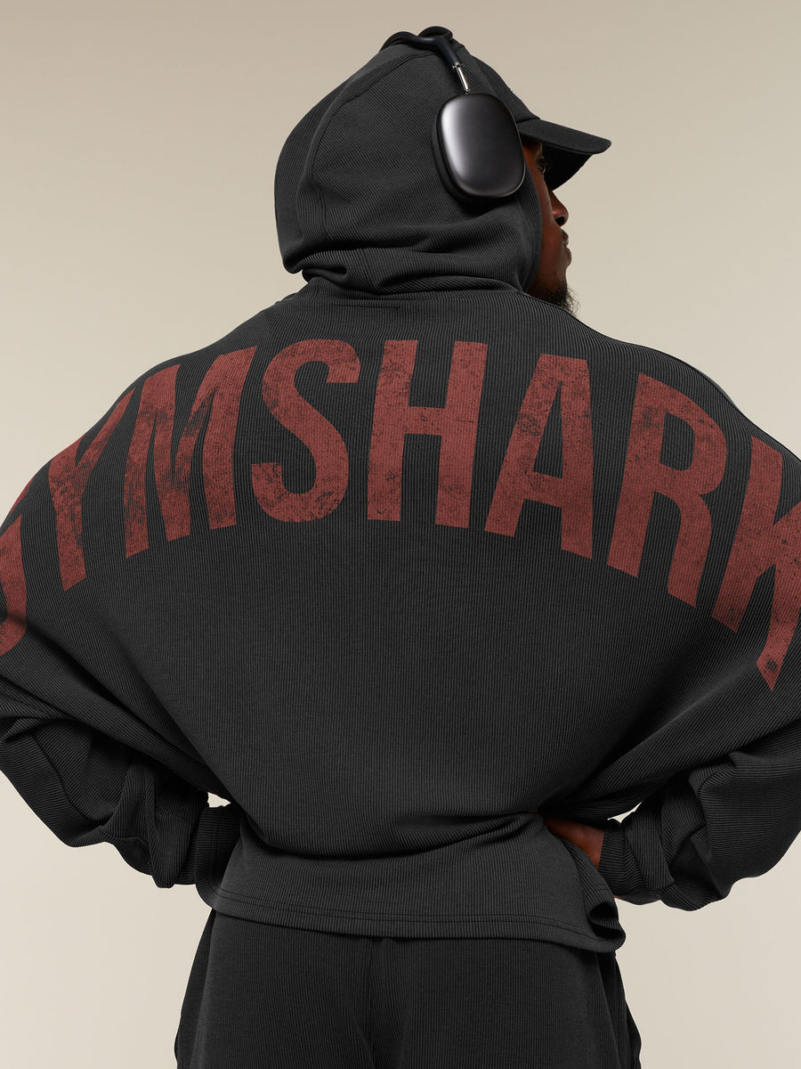 Gymshark x Sam Sulek Zip Through Hoodie — Black — 7