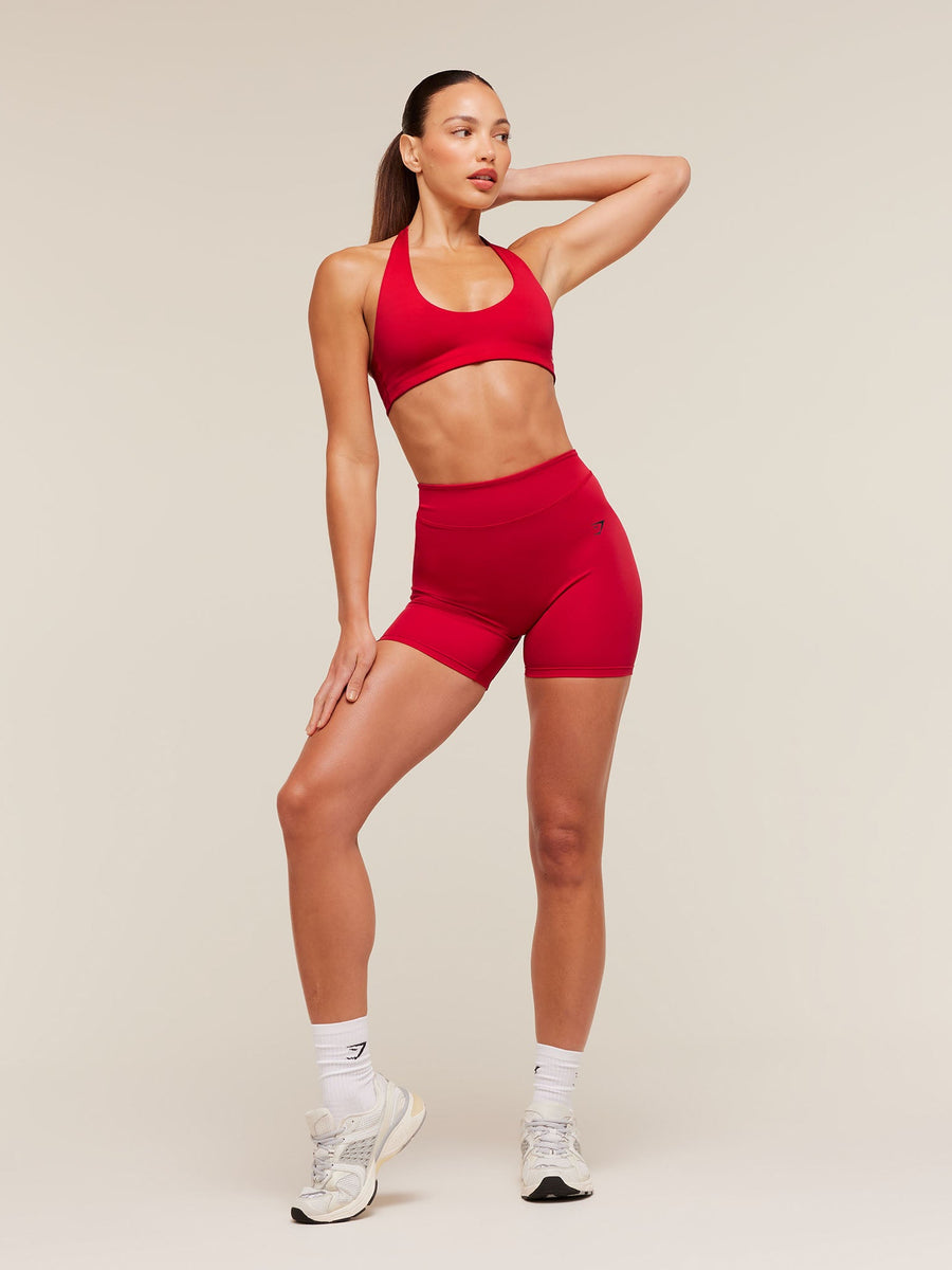 Gymshark Halter Bralette — Carmine Red — 4