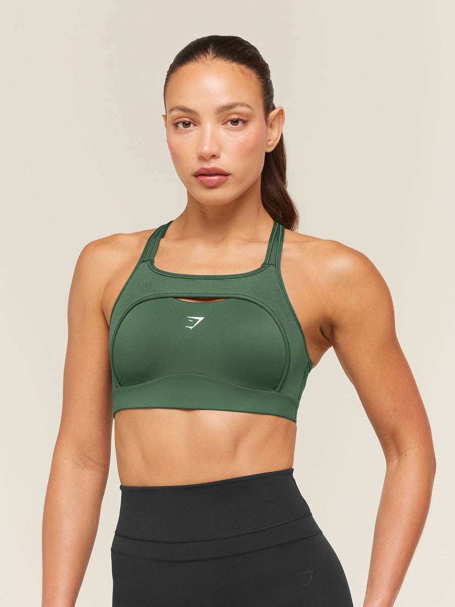 Gymshark Alpha High Support Sports Bra — Earth Green — 1