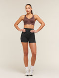 Gymshark High Support V-Neck Sports Bra — Espresso Brown — 4