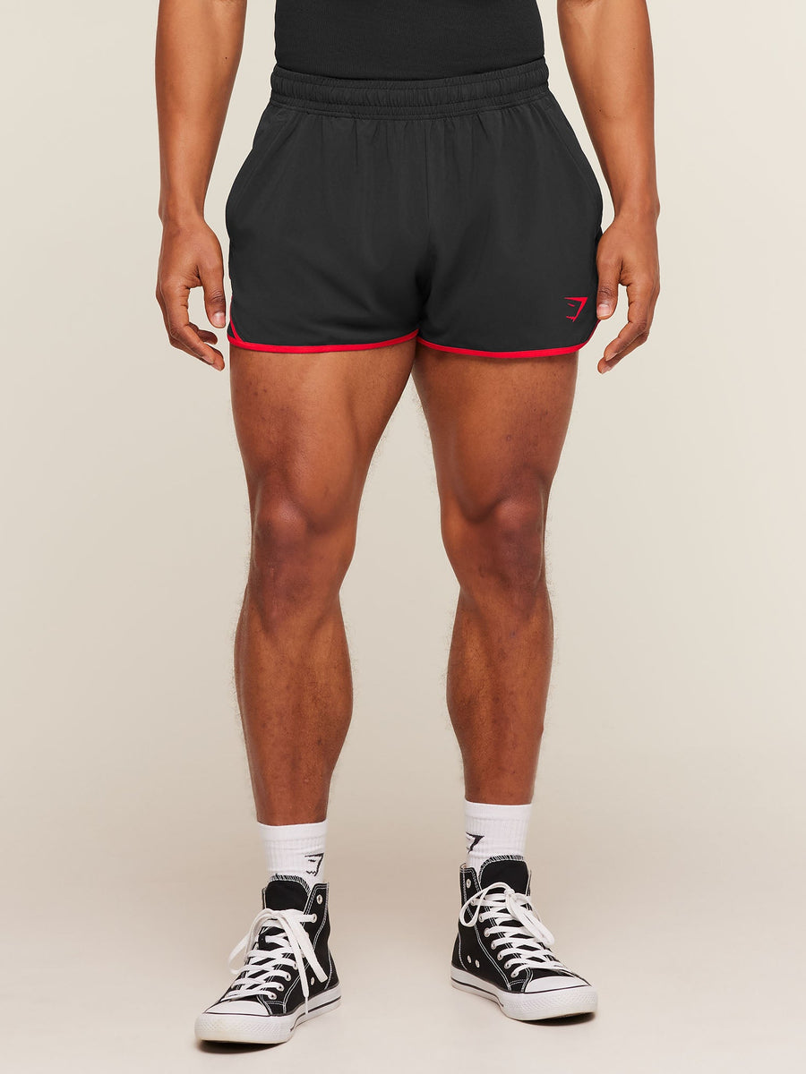 Gymshark Accent Conditioning Shorts — Black/Conditioning Red — 1