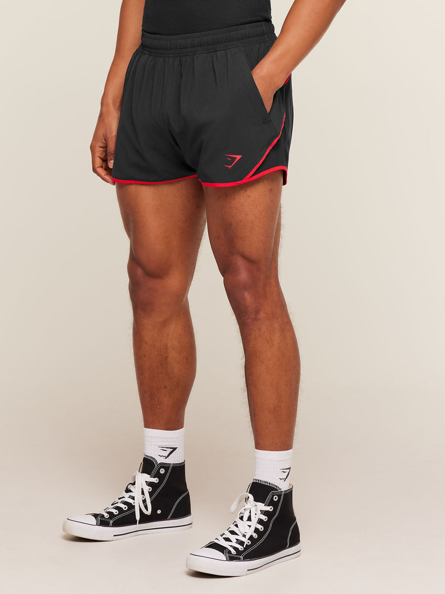 Gymshark Accent Conditioning Shorts — Black/Conditioning Red — 3