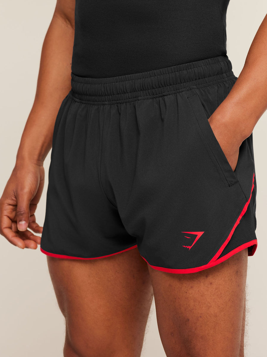 Gymshark Accent Conditioning Shorts — Black/Conditioning Red — 6