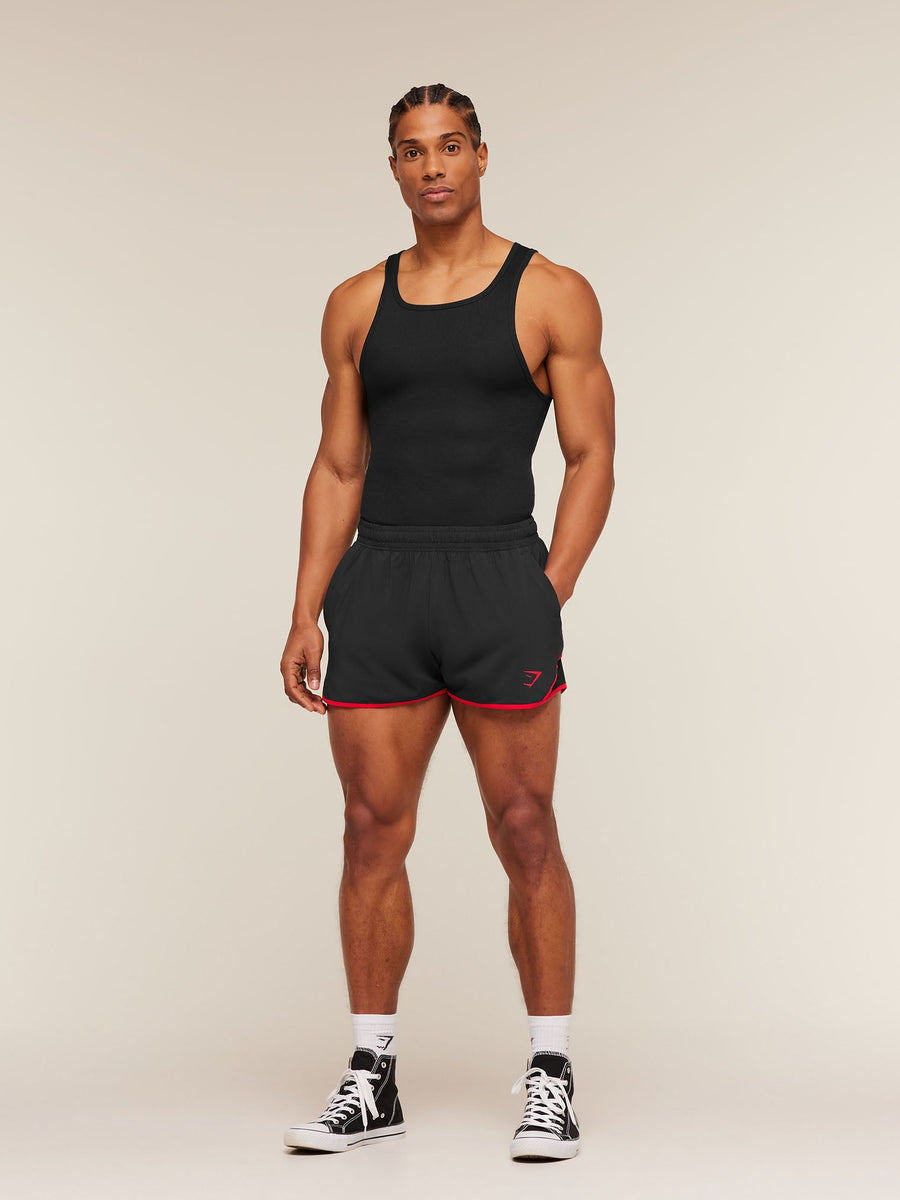 Gymshark Accent Conditioning Shorts — Black/Conditioning Red — 4