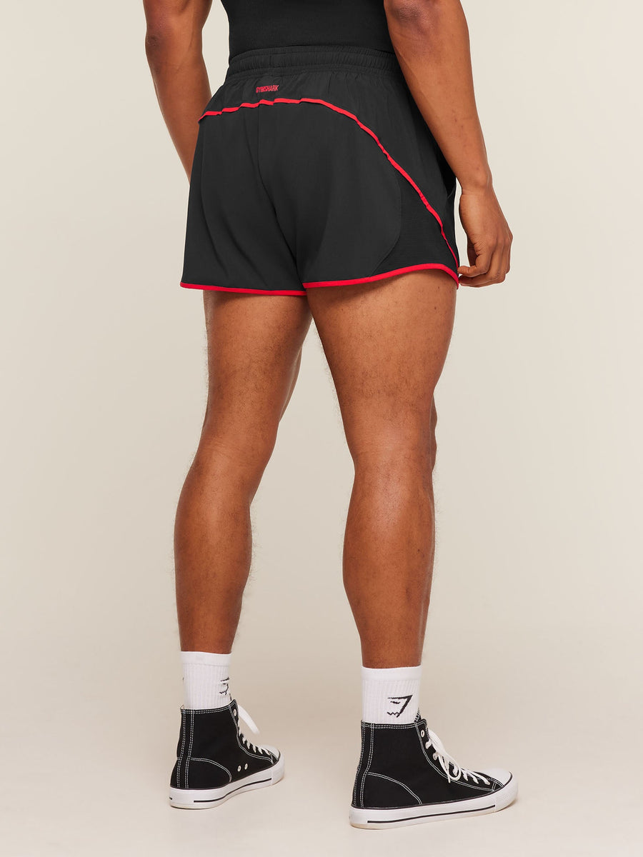 Gymshark Accent Conditioning Shorts — Black/Conditioning Red — 2