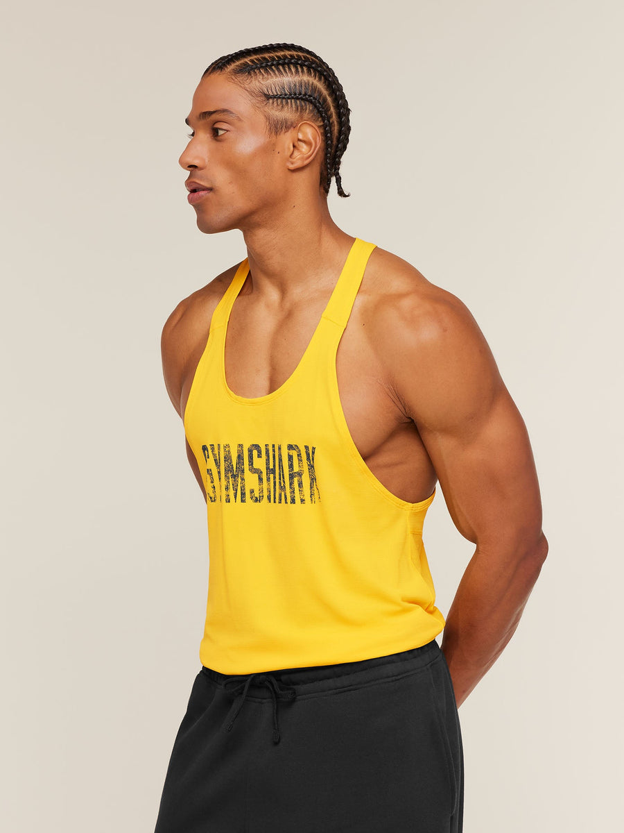 Gymshark Accent Tank — Athletic Yellow — 3