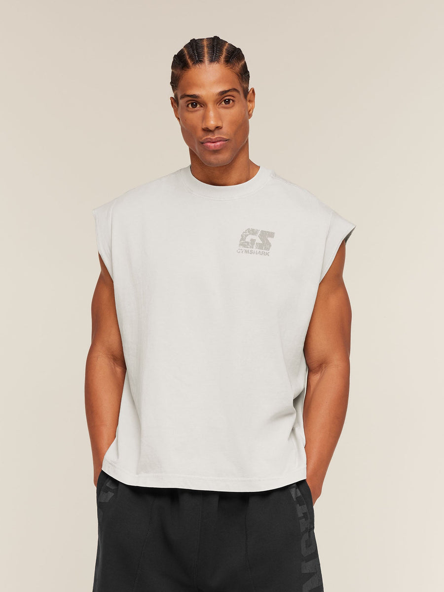 Gymshark Accent Capped Sleeve T-Shirt — Light Grey — 3