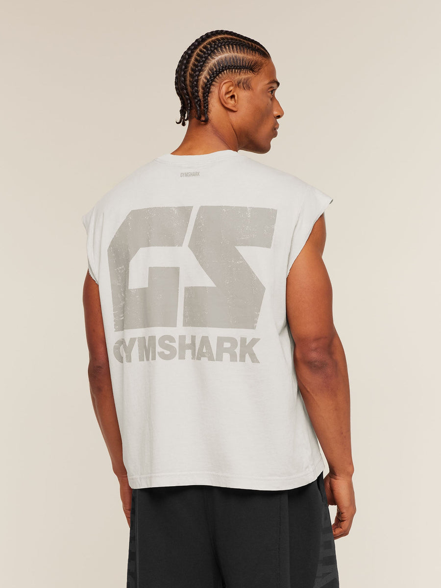 Gymshark Accent Capped Sleeve T-Shirt — Light Grey — 1