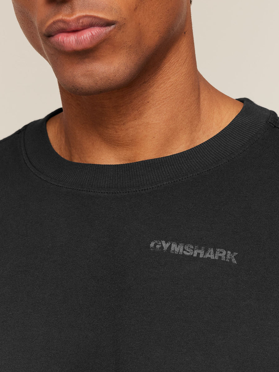 Gymshark Accent Boxy T-Shirt — Black — 5