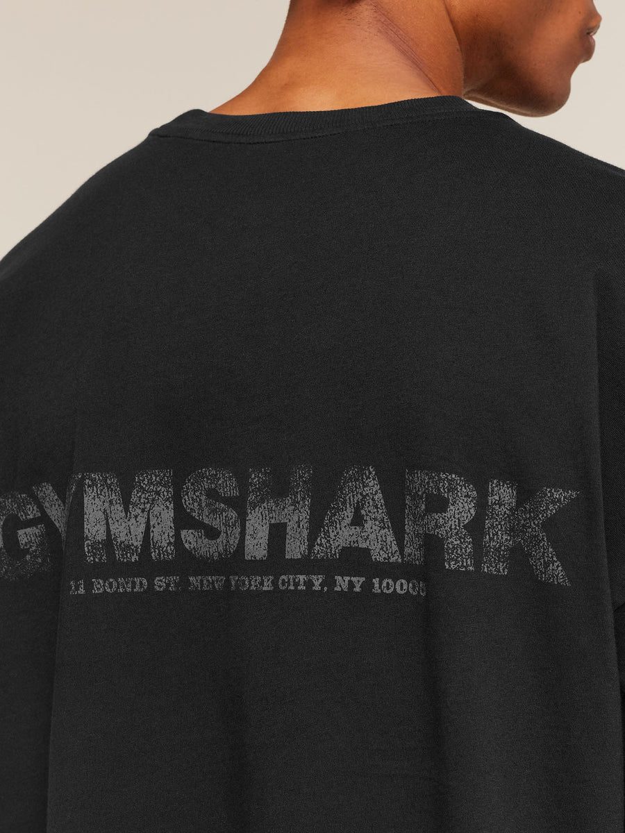 Gymshark Accent Boxy T-Shirt — Black — 6