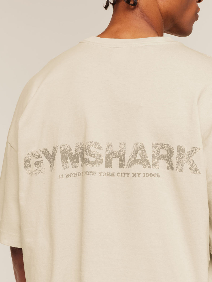 Gymshark Accent Boxy T-Shirt — Tinted White — 6