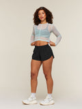 Gymshark Hybrid Mesh Long Sleeve Top — Serene Blue — 3