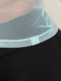 Gymshark Hybrid Mesh T-Shirt — Serene Blue — 6